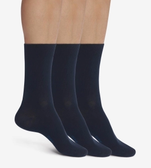 Lot de 3 paires de chaussettes homme Bleu Marine Dim Coton Confort