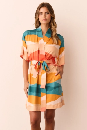 Marisa Short Robe | Sunset