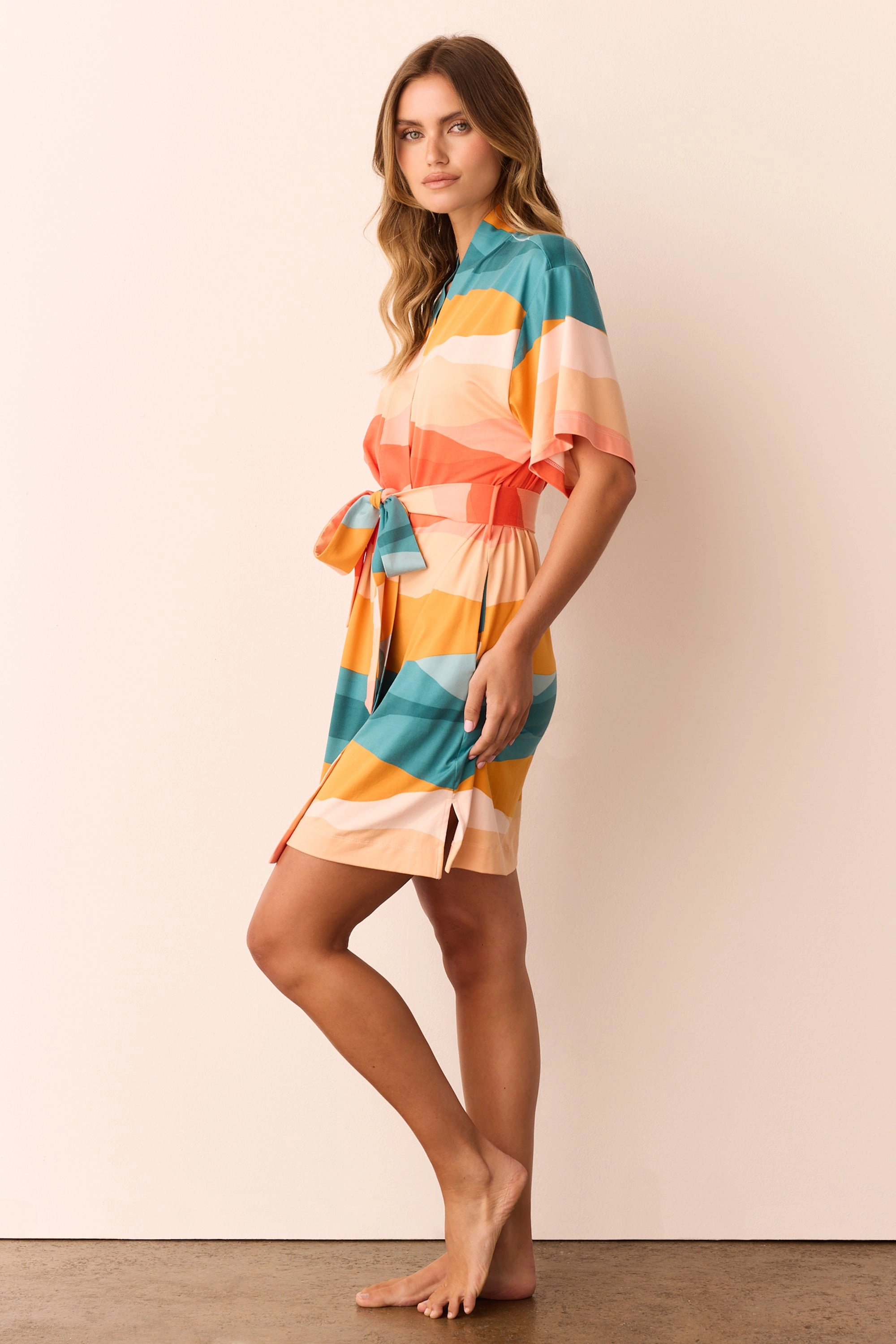 Marisa Short Robe | Sunset