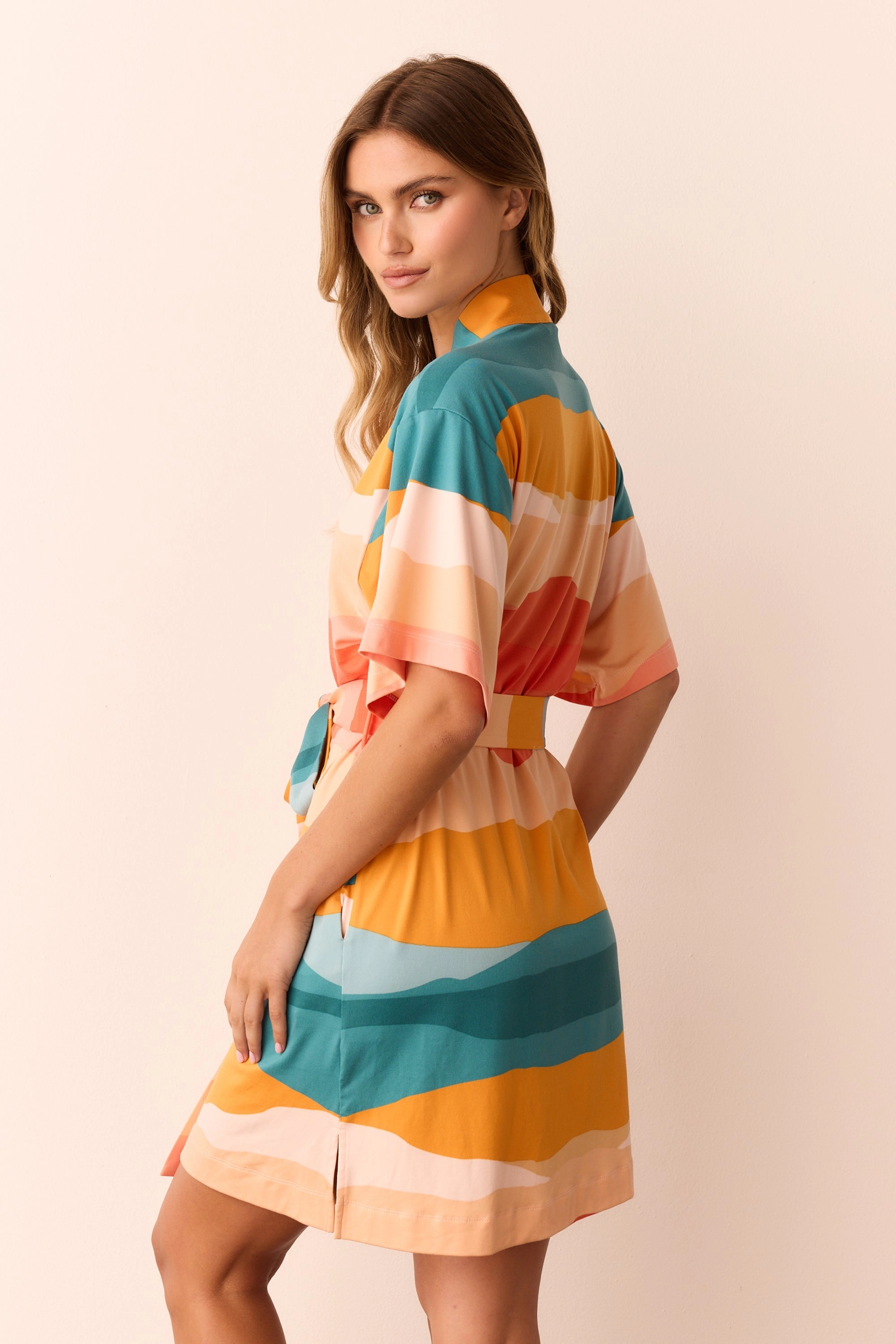 Marisa Short Robe | Sunset