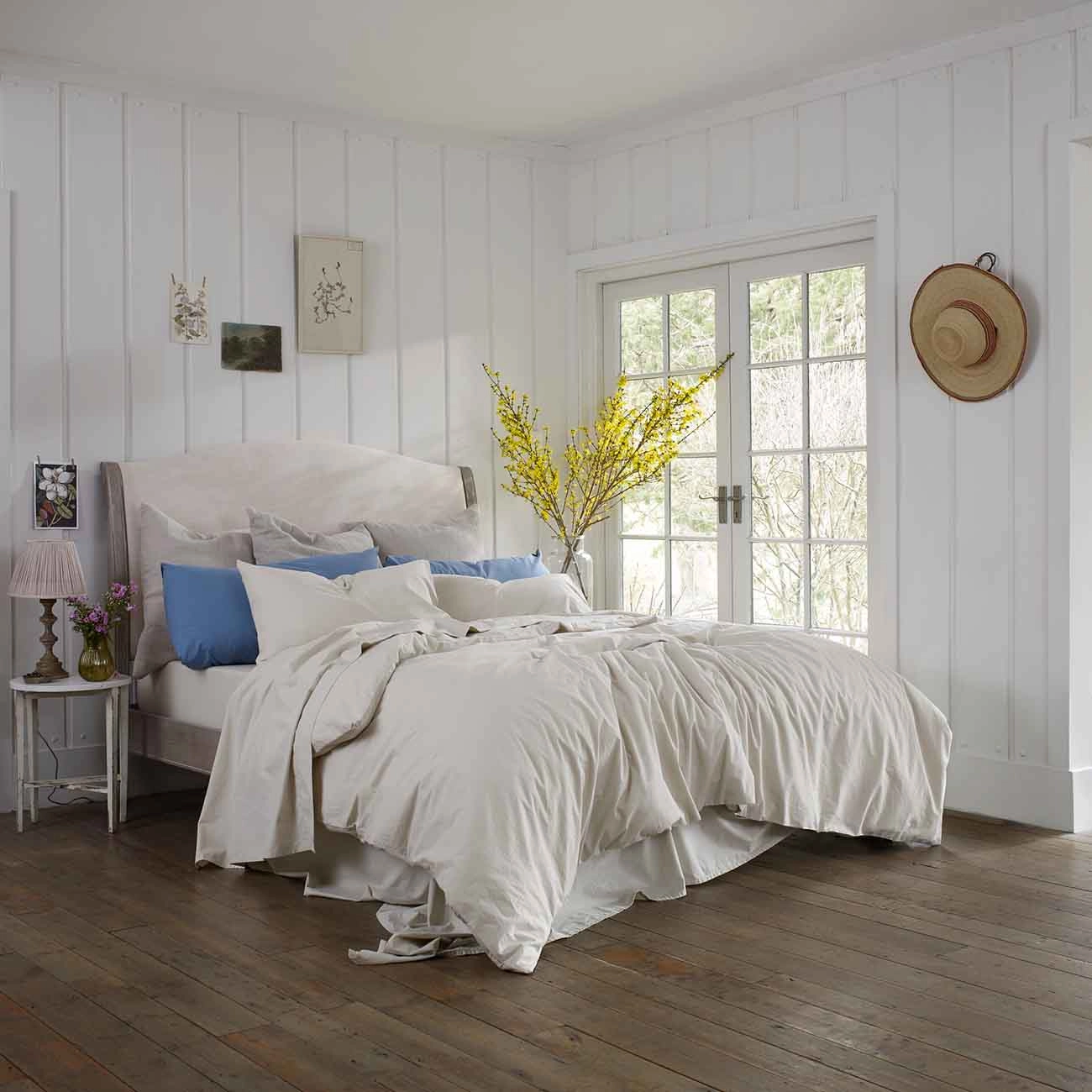 Parchment Washed Cotton Percale Pillowcases (Pair)