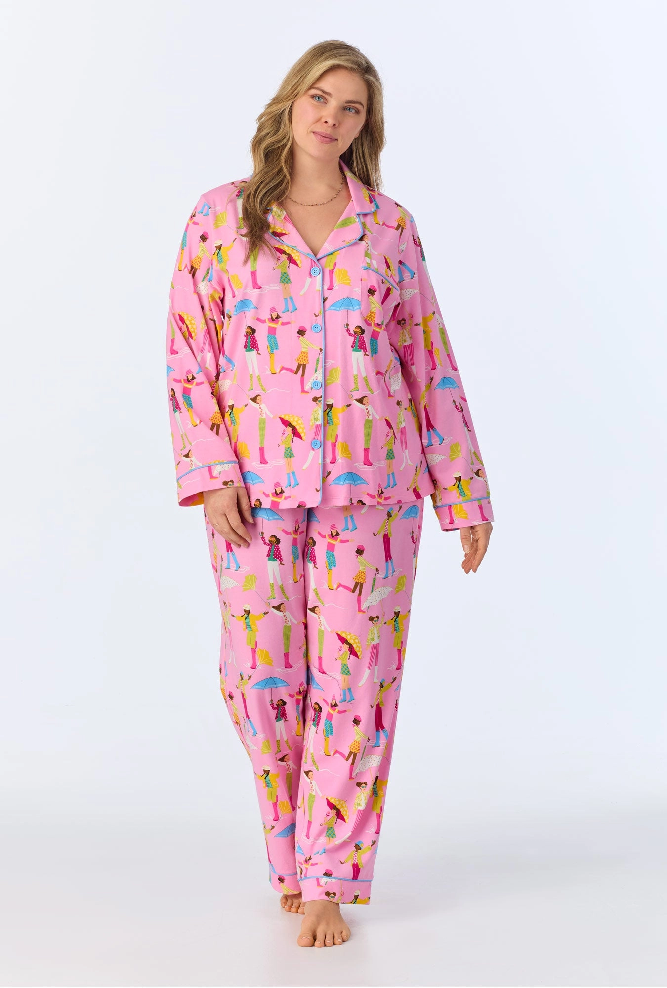 Spring Showers Long Sleeve Classic Stretch Jersey PJ Set