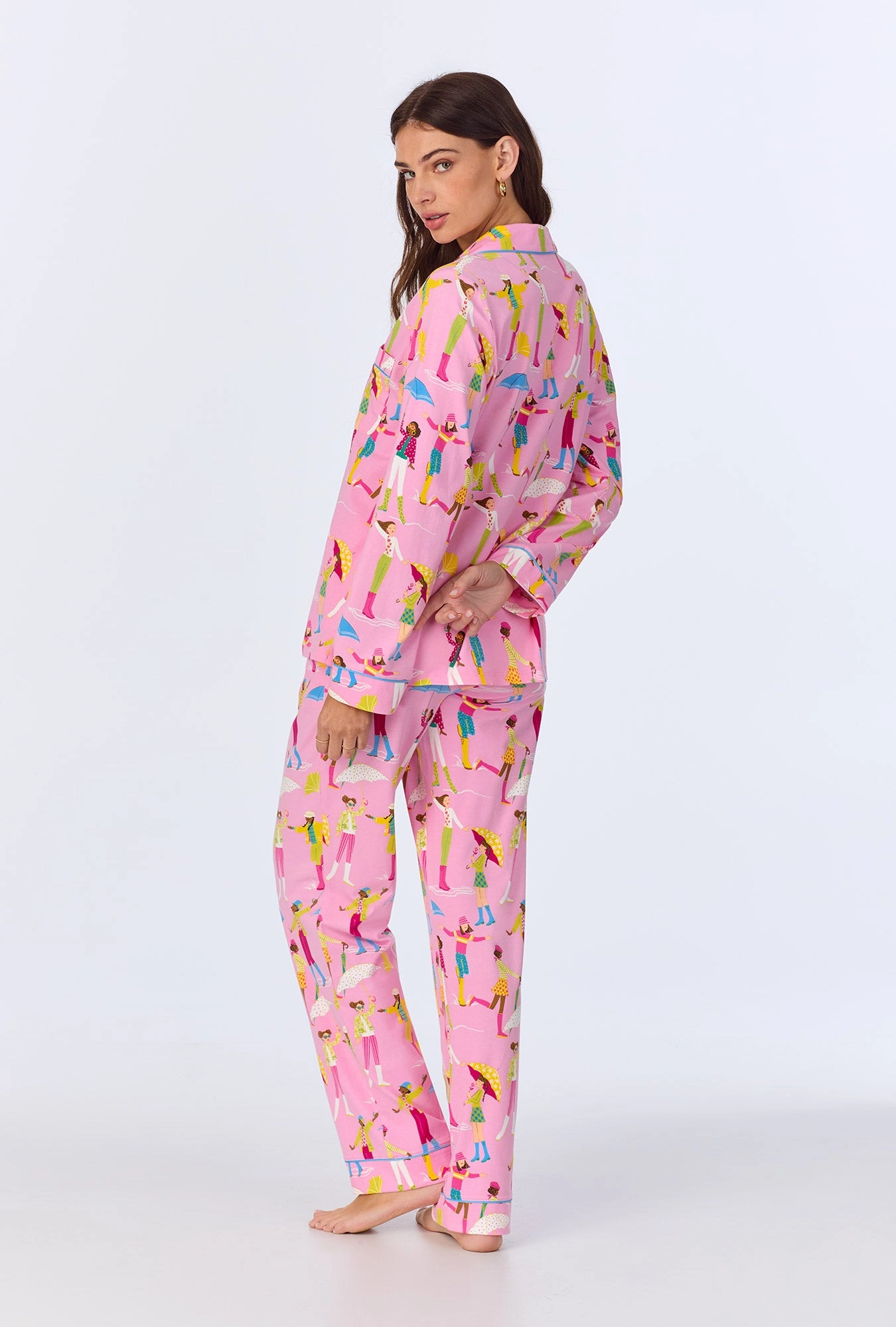 Spring Showers Long Sleeve Classic Stretch Jersey PJ Set