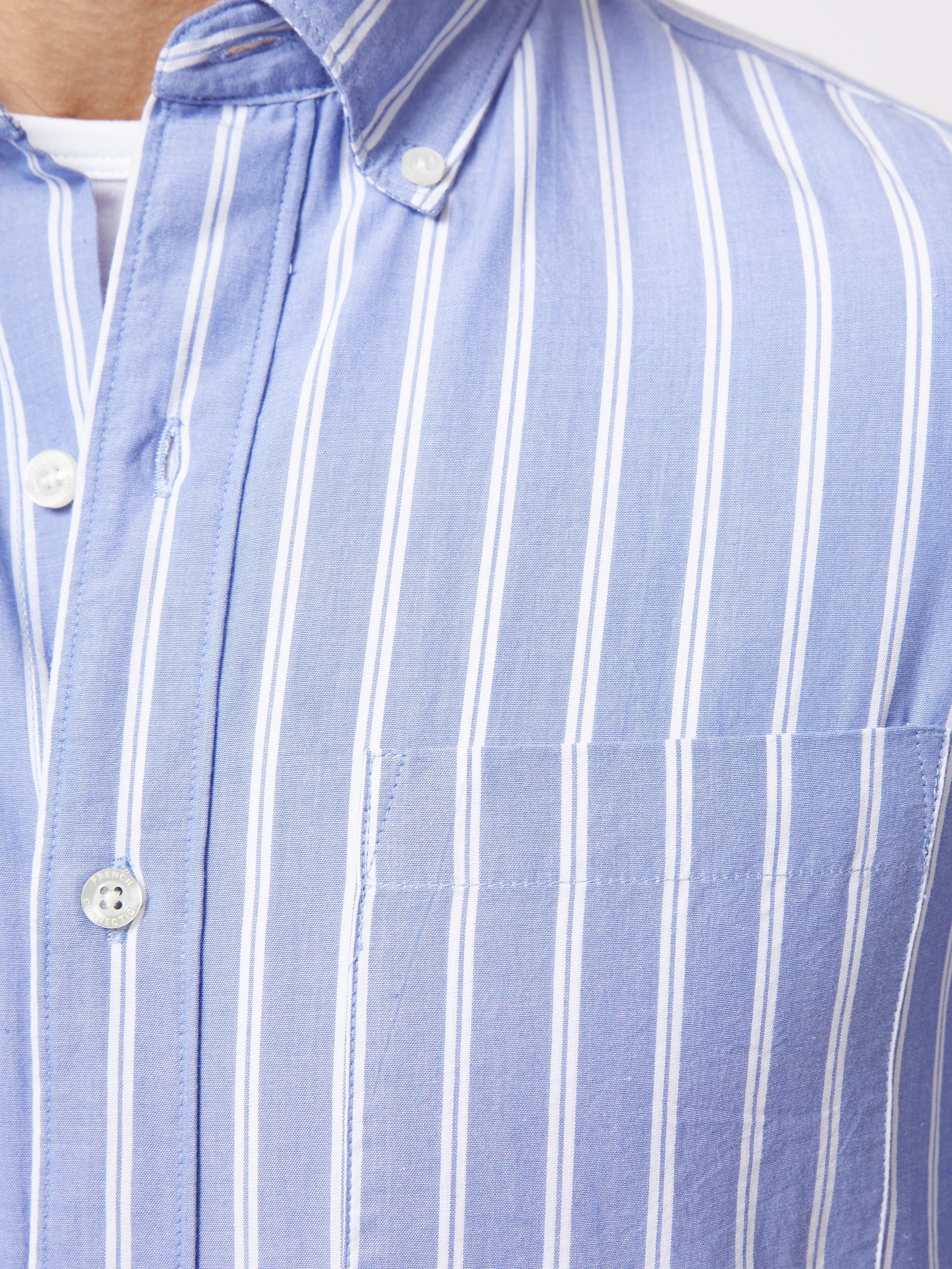 Stripe Long Sleeve Pocket Shirt