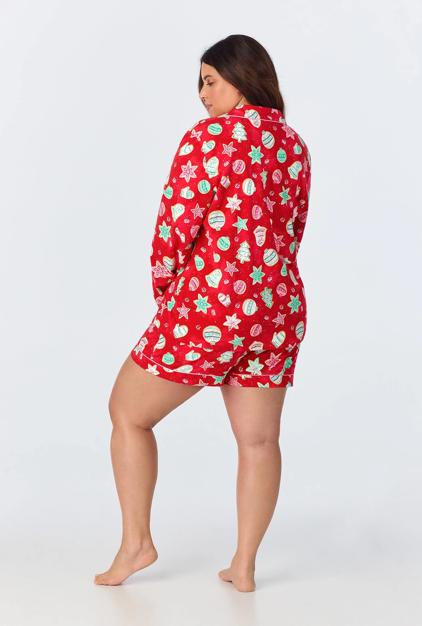 Sugar Cookies Long Sleeve Classic Stretch Jersey Short PJ Set