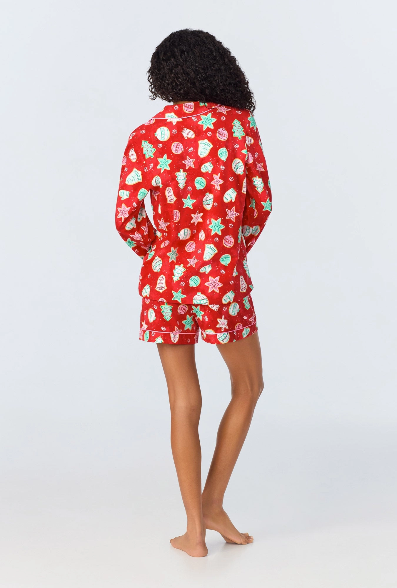 Sugar Cookies Long Sleeve Classic Stretch Jersey Short PJ Set