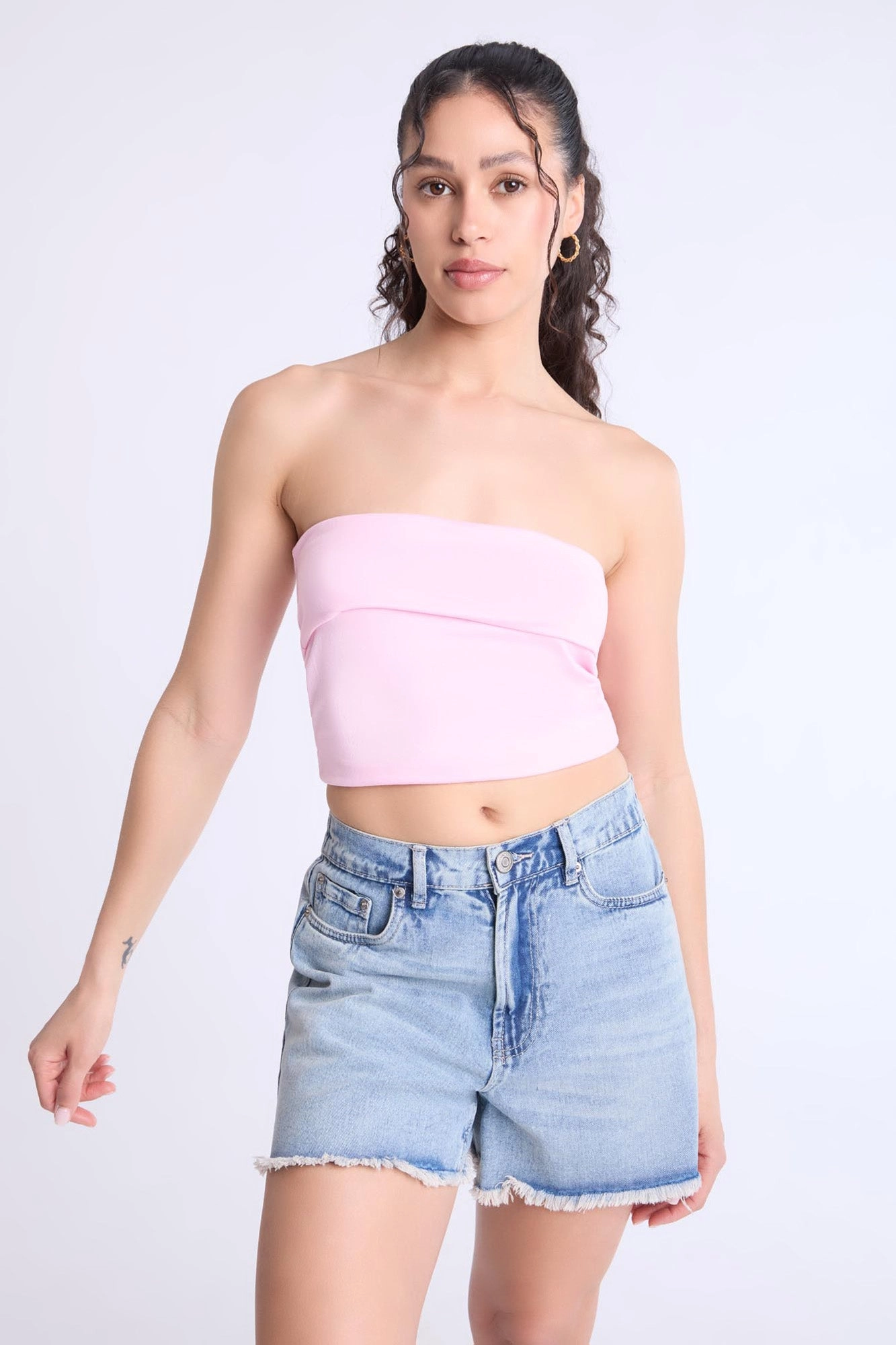 Super High Rise Comfort Waistband Baggy Denim Shorts