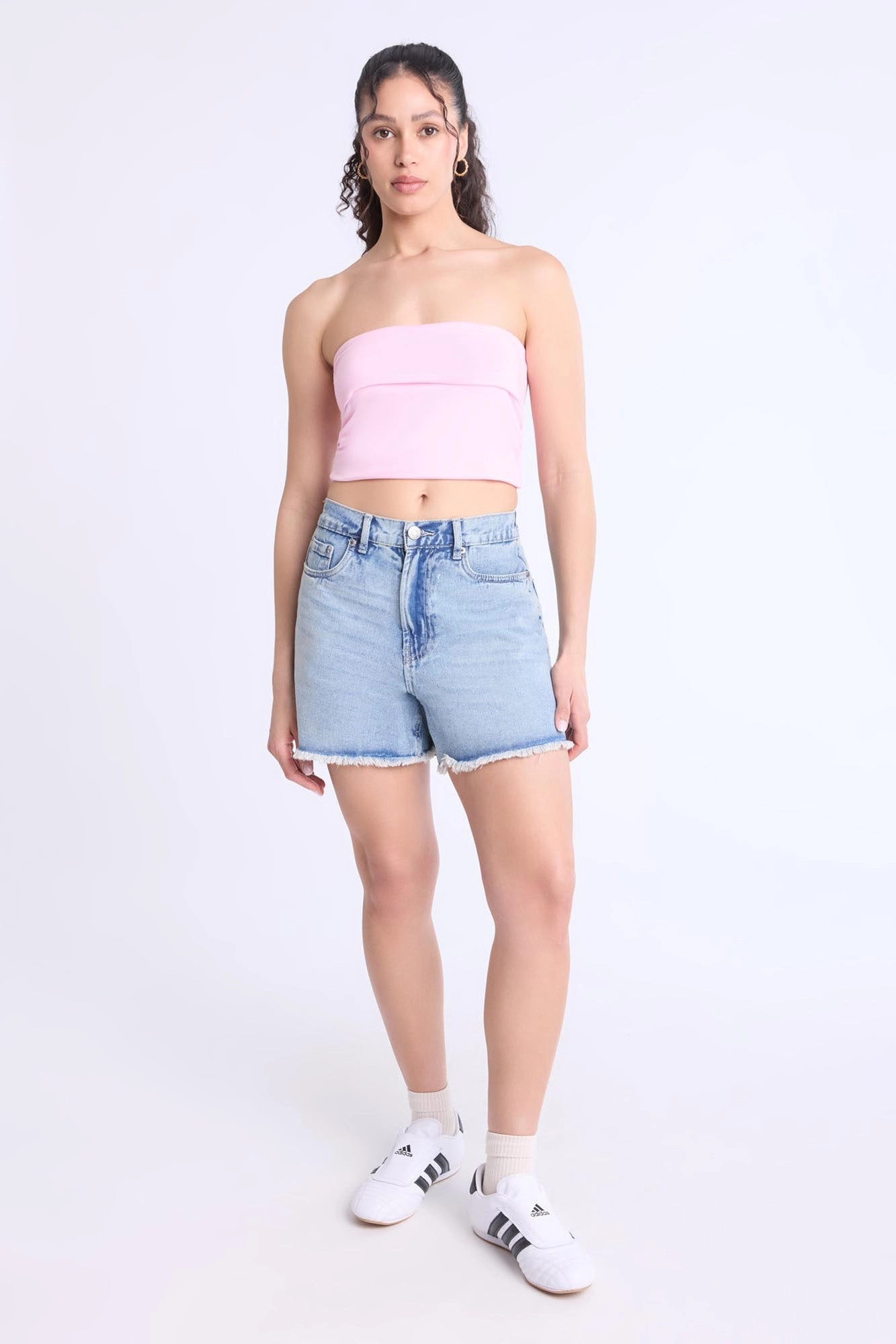 Super High Rise Comfort Waistband Baggy Denim Shorts