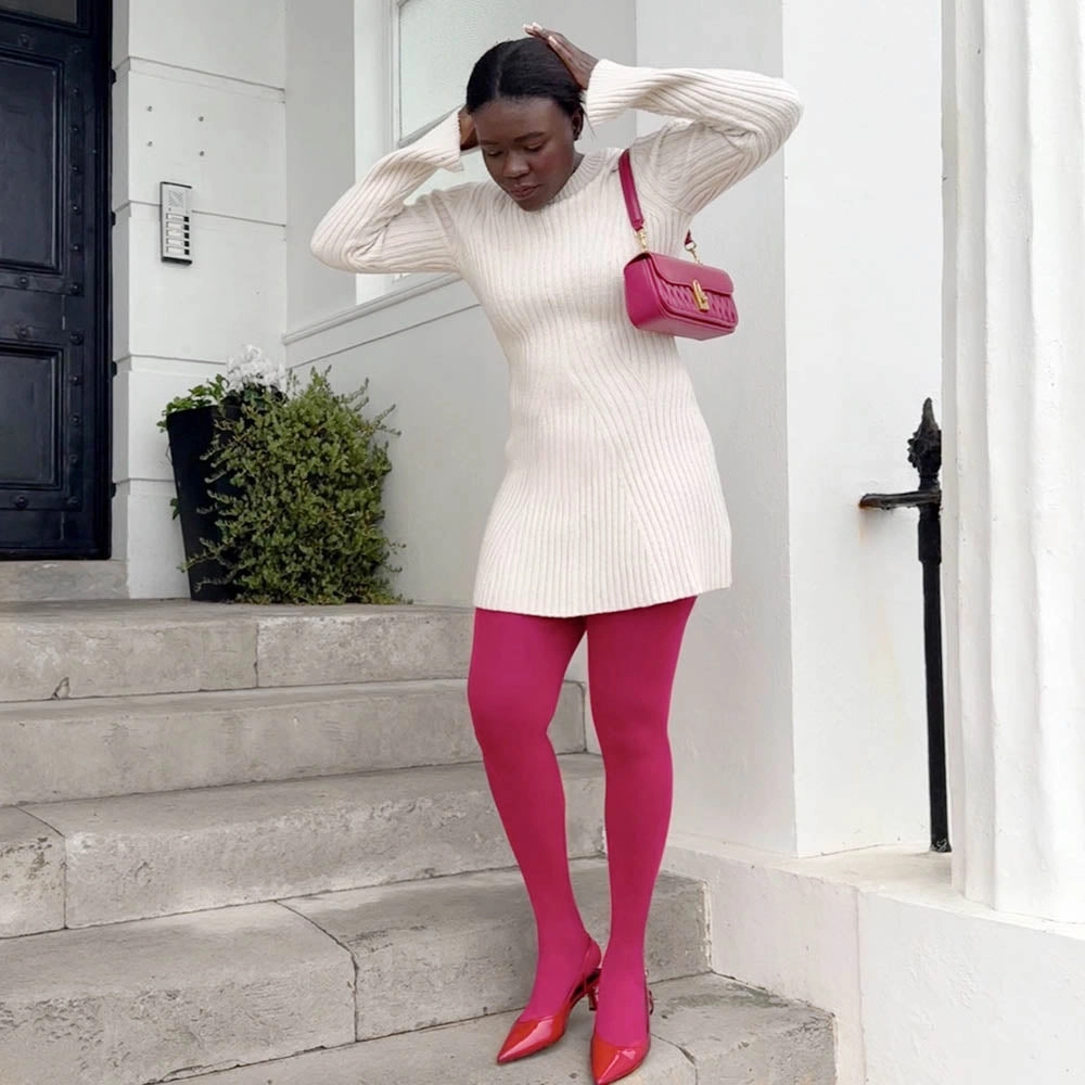 Super Opaque 120 Den Tights - Anemone