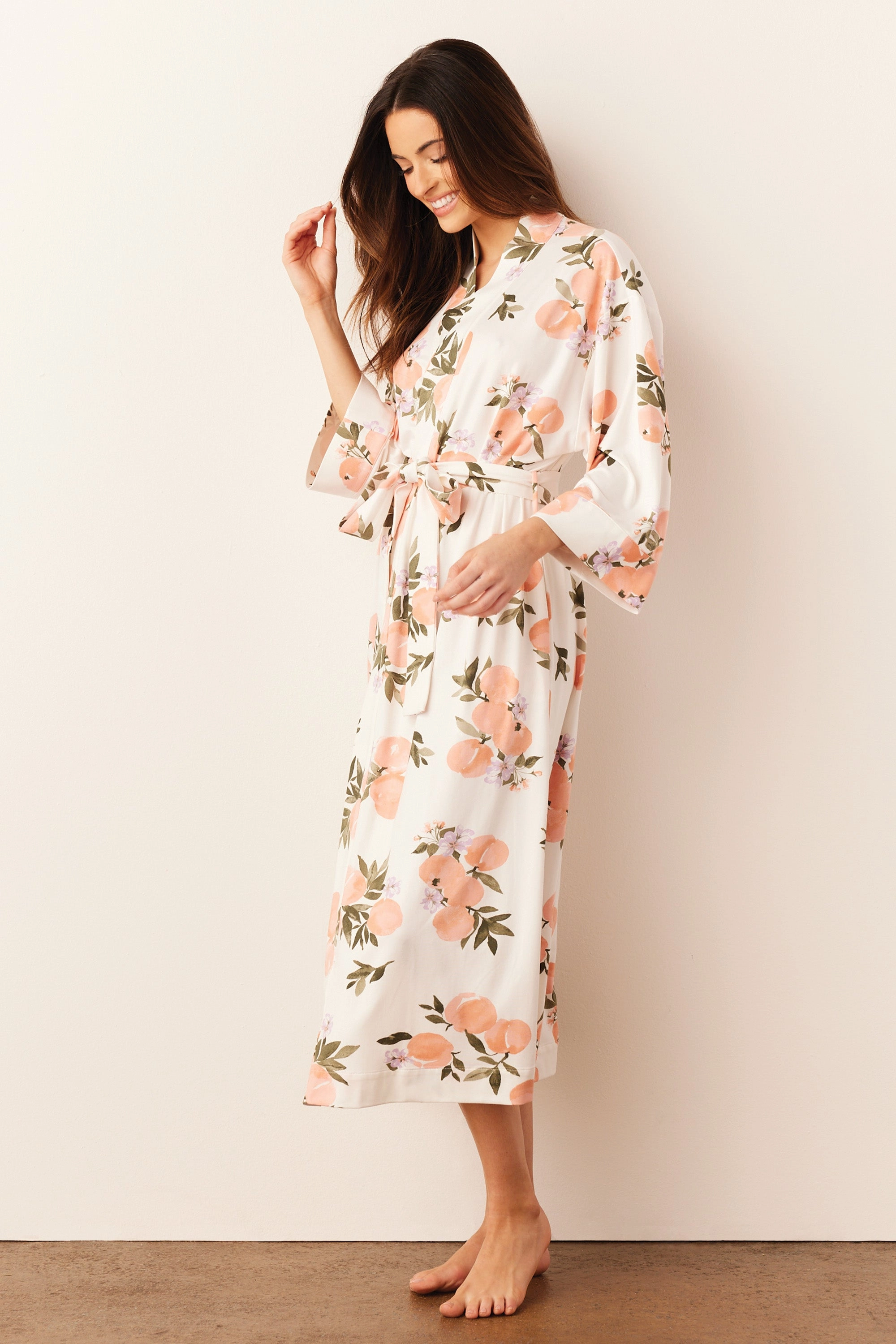 Vera Midi Robe | Peaches & Cream