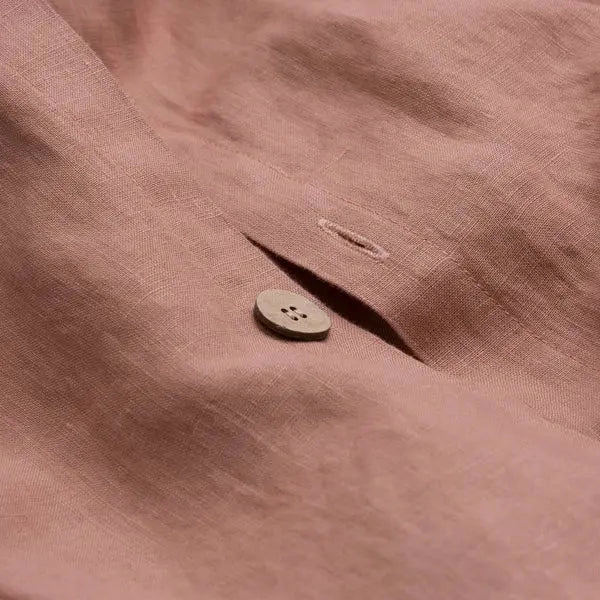Warm Clay Linen & Cotton Blend Duvet Cover