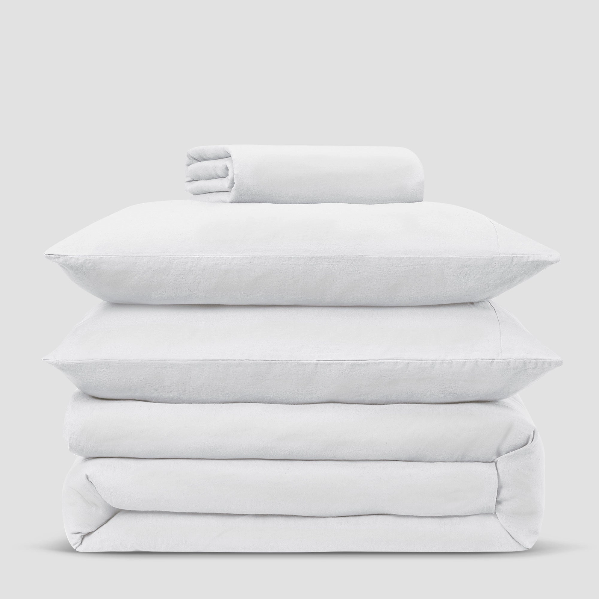 White 100% Linen Pillowcases (Pair)