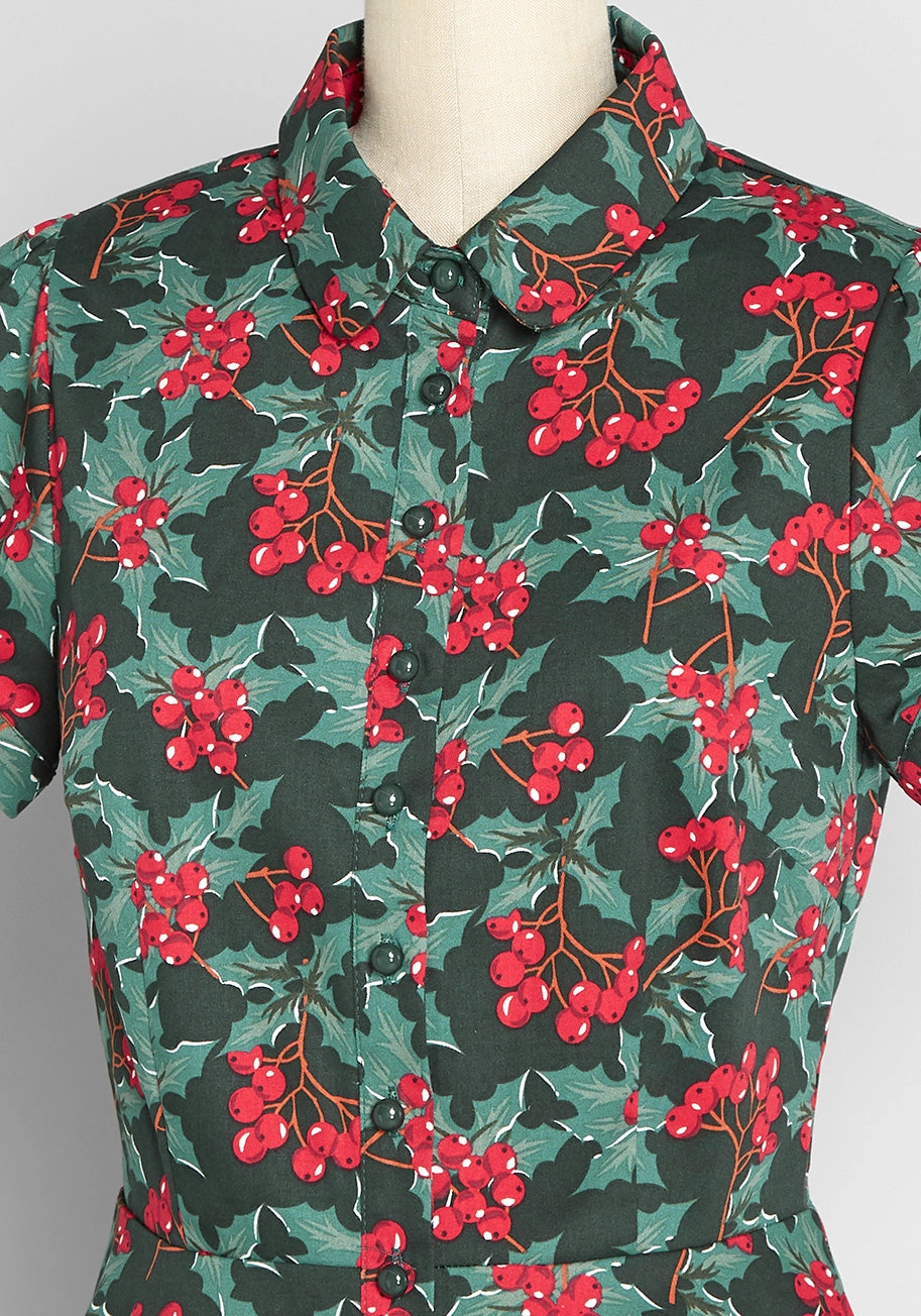 Winterberry Beauty Peplum Blouse