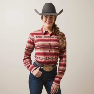 Women’s Ariat Wrinkle Resist Team Kirby Stretch Button Down Shirt #10046564