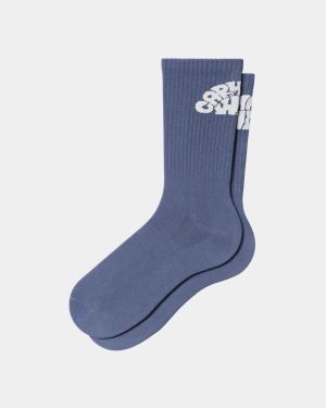Women’s Jazzy Socks | Blue Iris / White