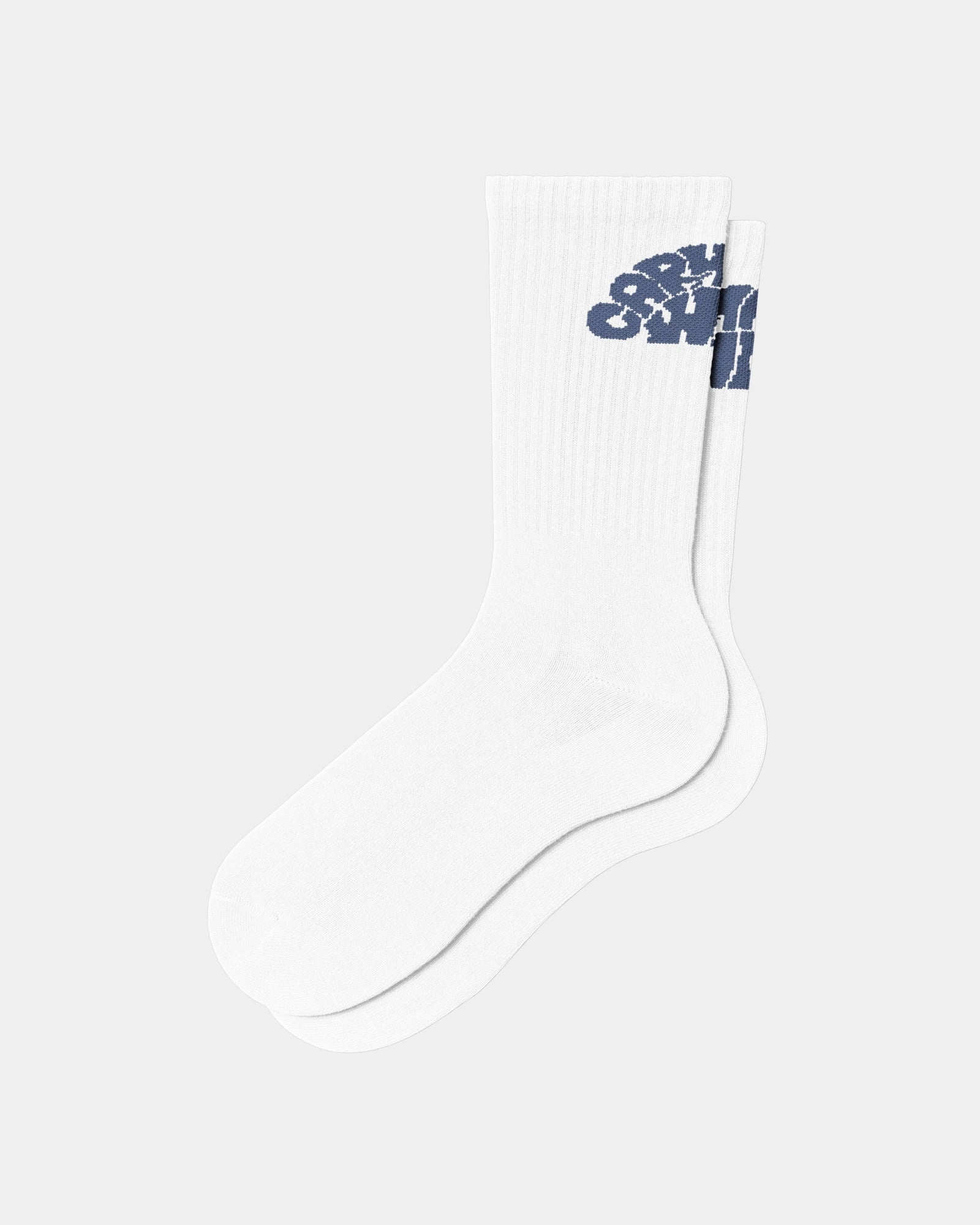 Women’s Jazzy Socks | White / Blue Iris