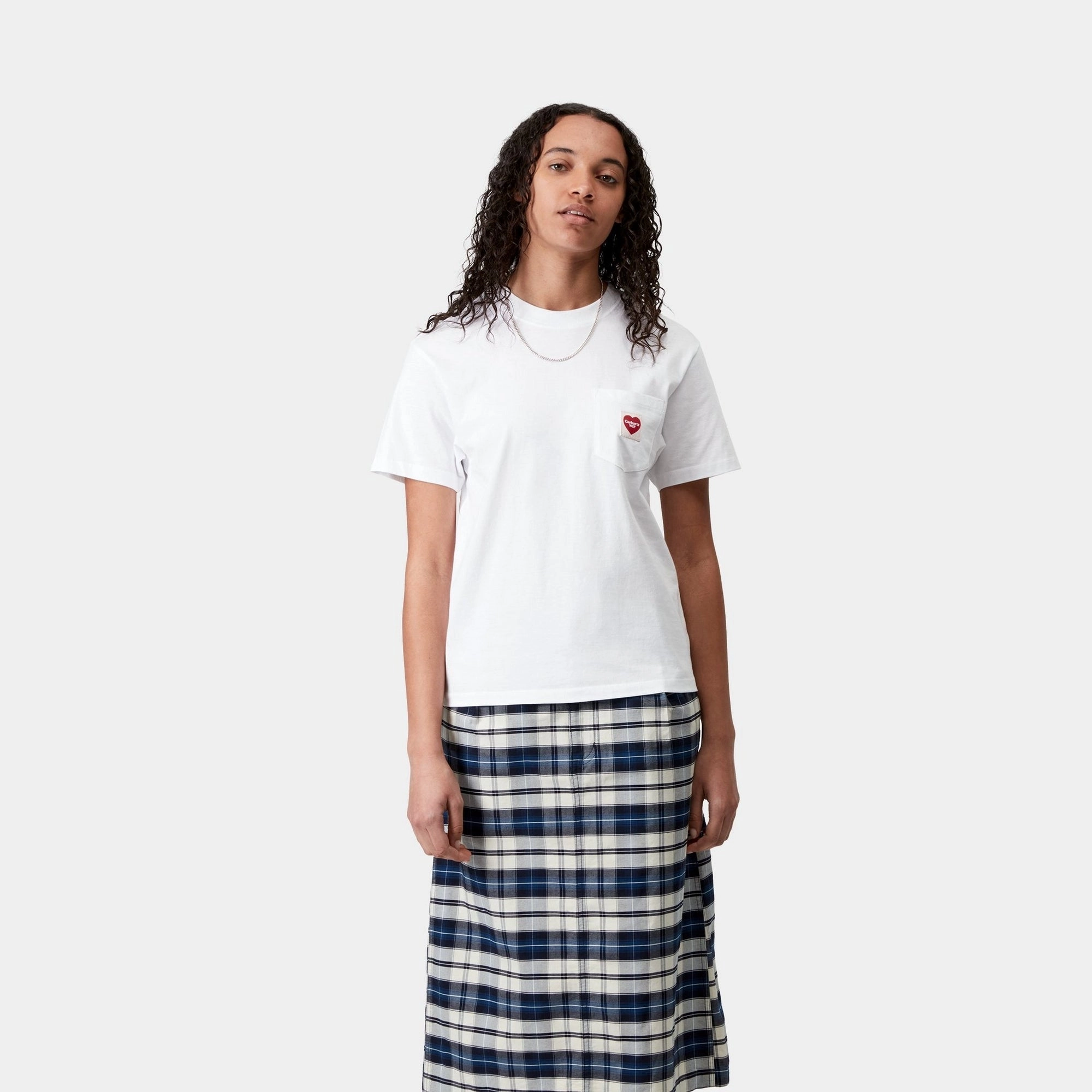 Women’s Pocket Heart T-Shirt | White / Red