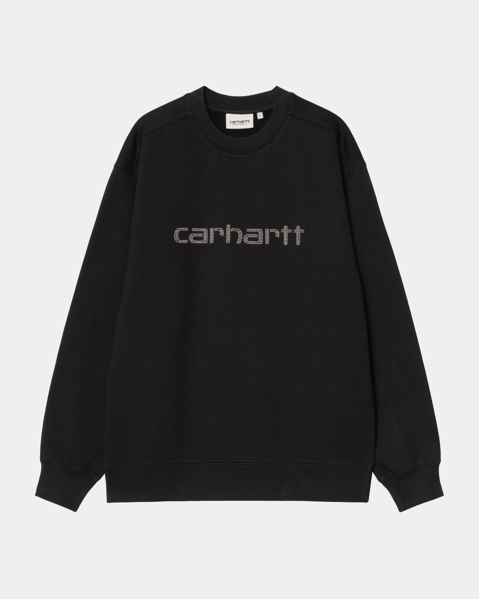 Women’s Rivet Script Sweatshirt | Black / Silver