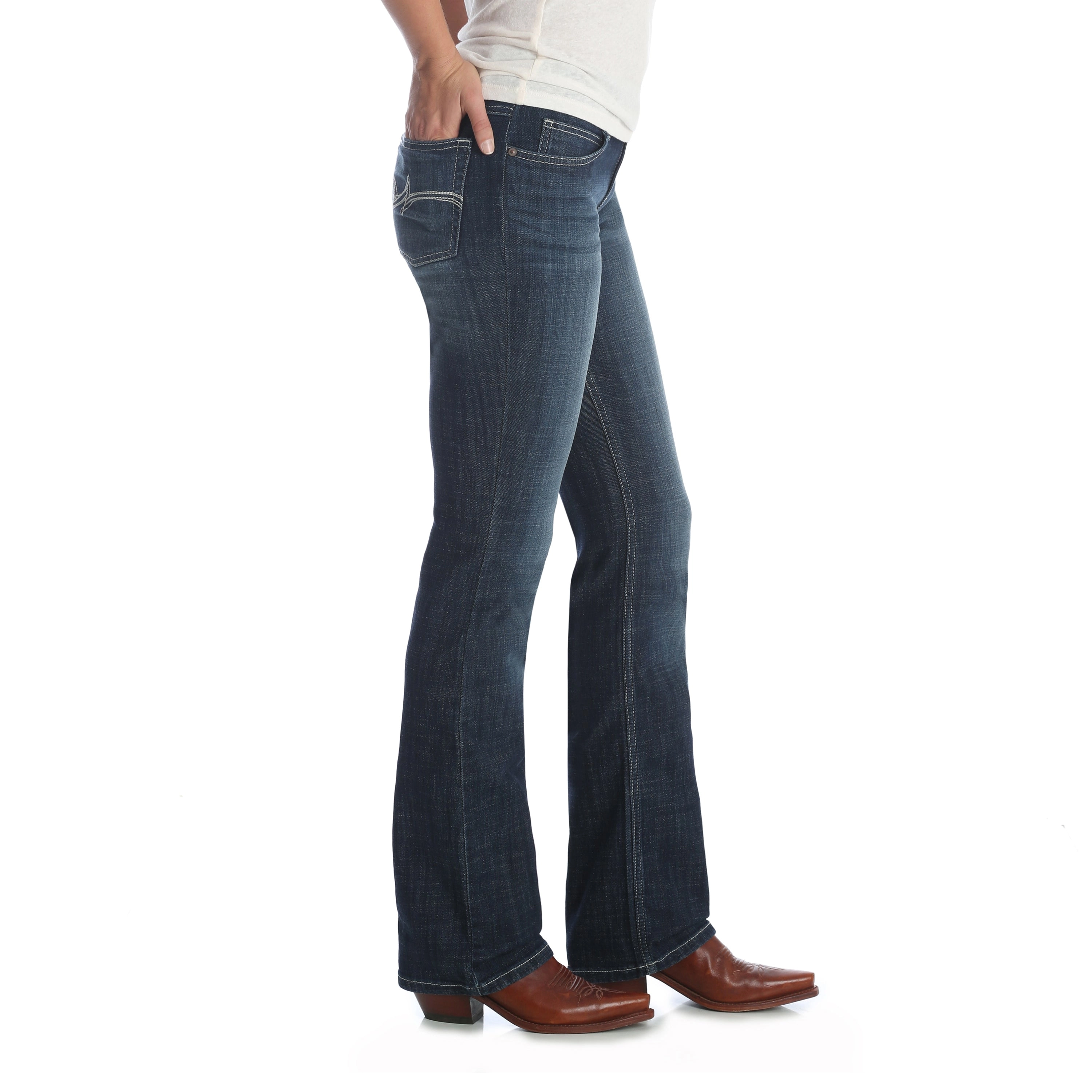 Women's Wrangler Mid-Rise Boot Cut Jean #09PWZDO-C (Plus Sizes)