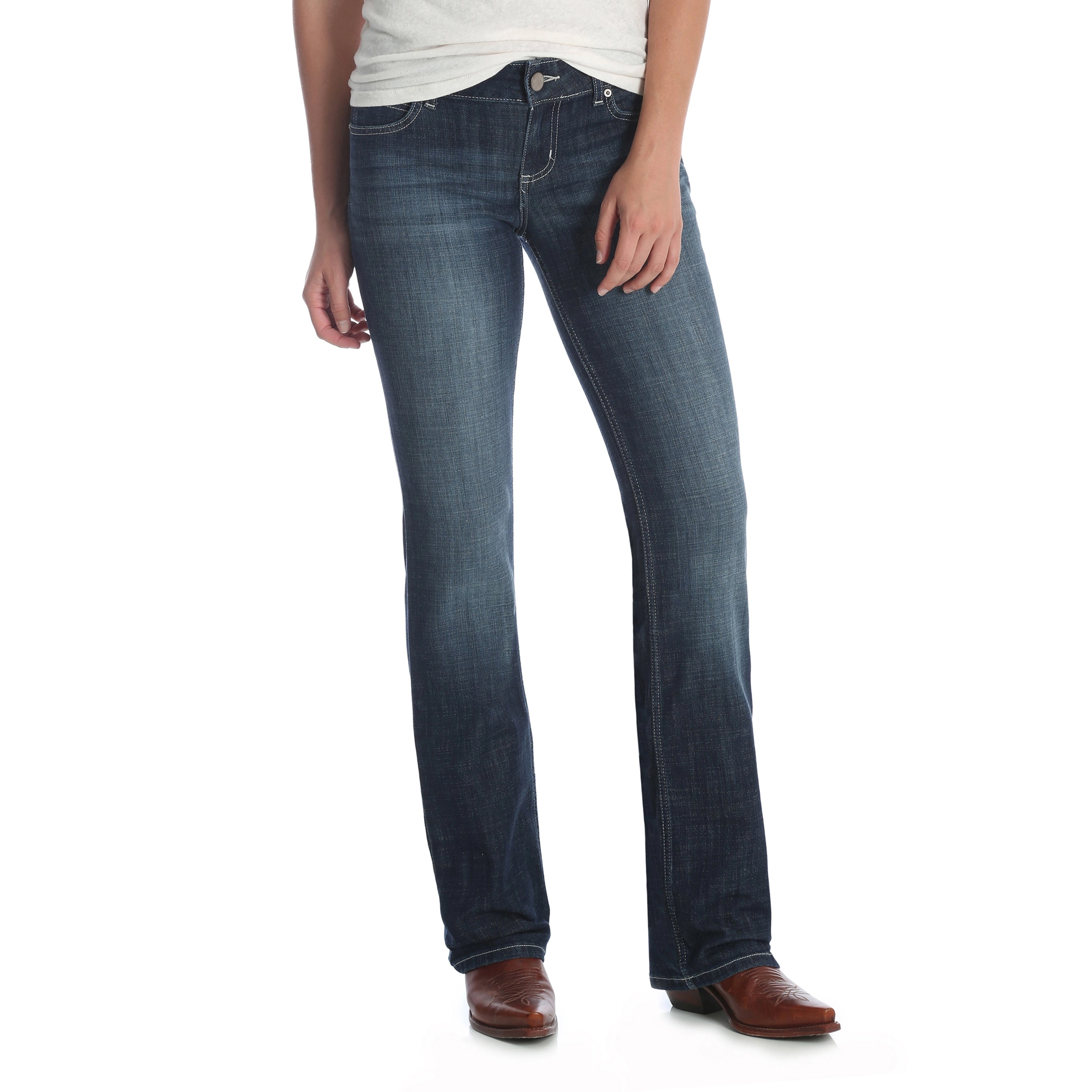 Women's Wrangler Mid-Rise Boot Cut Jean #09PWZDO-C (Plus Sizes)